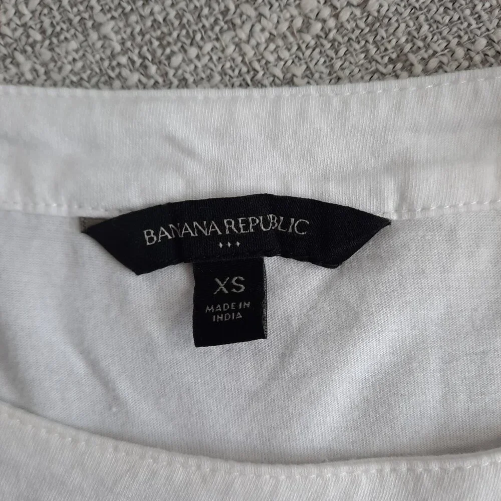 Banana Republic white short sleeve shirt XS - Picture 4 of 4